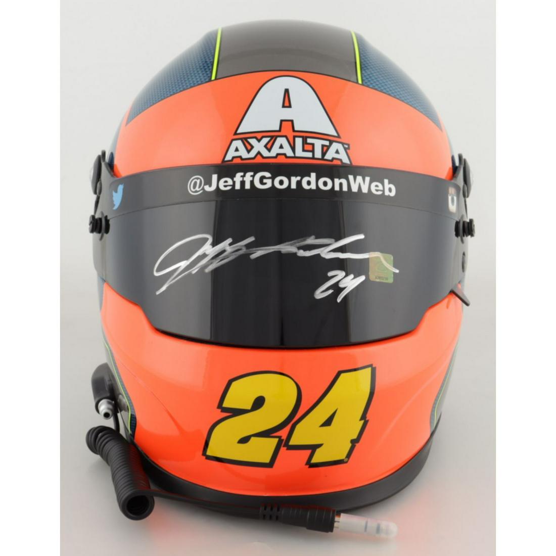 Jeff Gordon Signed NASCAR Axalta Rainbow Special Edition Full-Size Helmet (Gordon Hologram) (1 of 2)