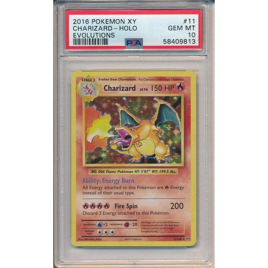 2016 Pokemon XY Evolutions #11 Charizard Holo (PSA 10) (1 of 2)