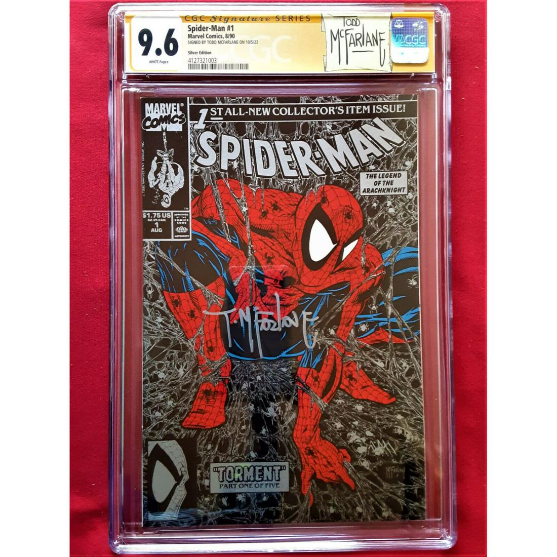 Spider-Man#1*Signed by TODD MCFARLANE on 10/5/22*CGC GRADE 9.6 NEAR MINT+W.PAGES (1 of 1)