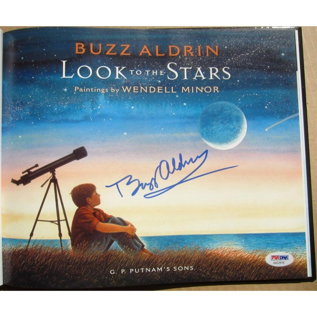 Buzz Aldrin Signed "Look To the Stars" Book (PSA COA) (1 of 2)