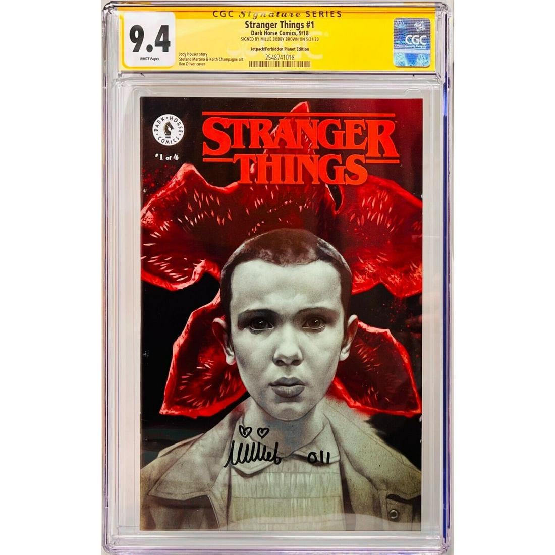 Millie Bobby Brown Signed CGC SS 9.4 Stranger Things #1 Comic (1 of 1)