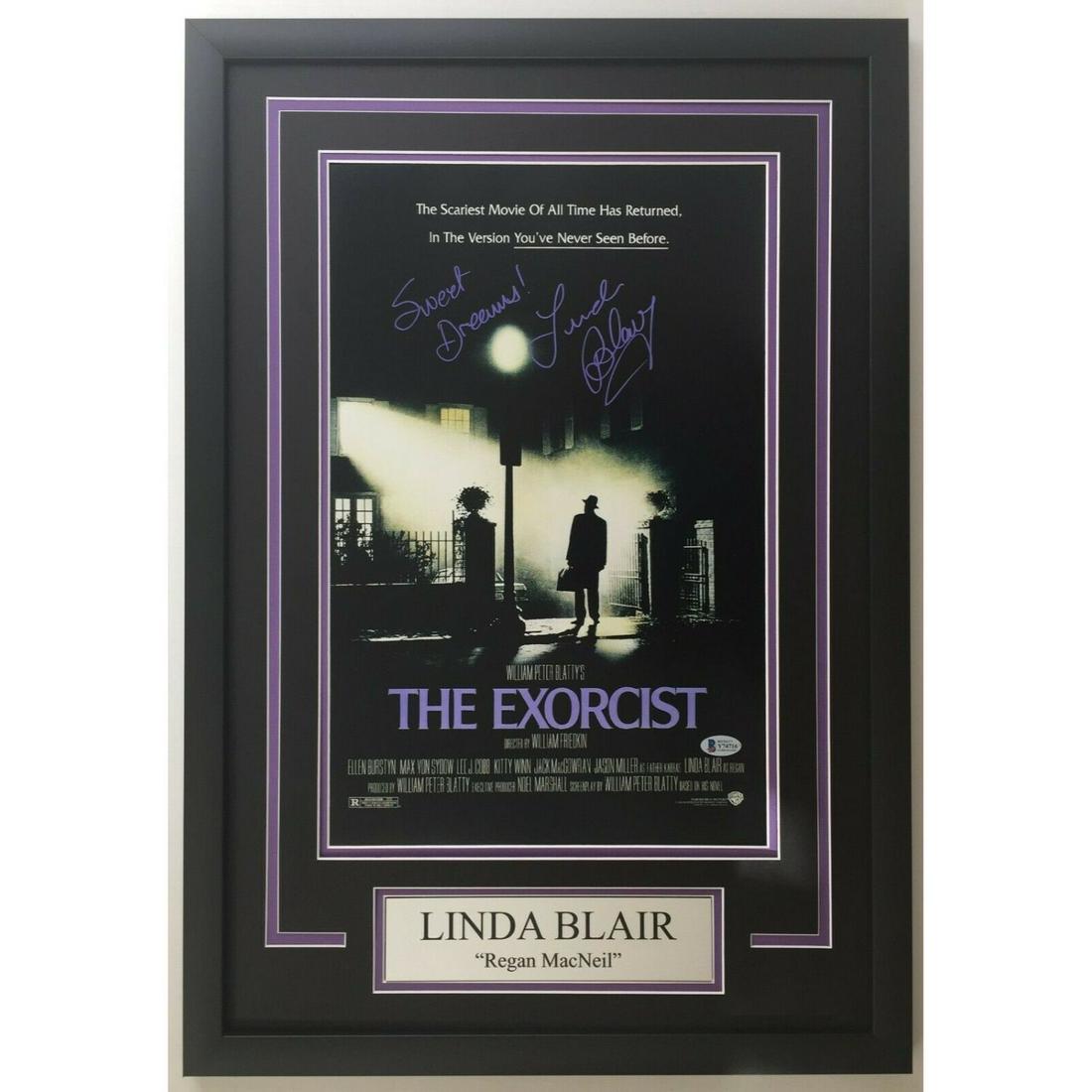 Linda Blair Signed THE EXORCIST 11x17 Movie Framed Display - BAS COA (1 of 1)