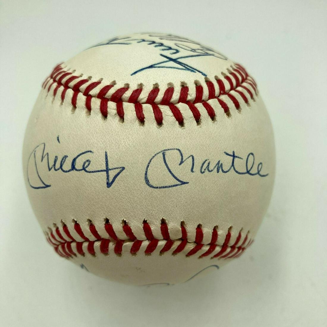 500 HR Club Multi-Signed Baseball With 8 Signatures Including Mantle, Aaron, Robinson, Banks & Mays (1 of 6)