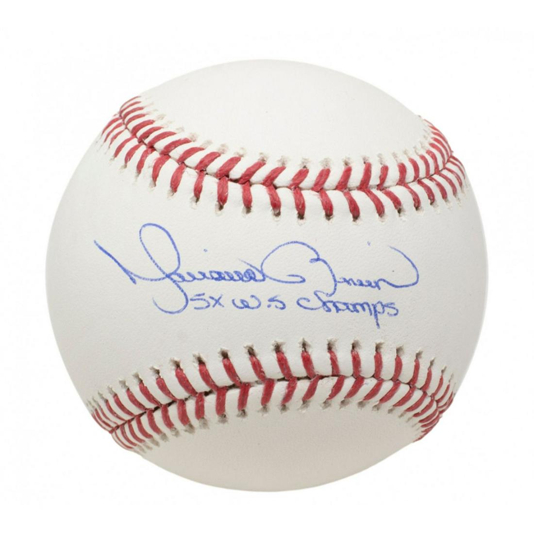 Mariano Rivera Signed OML Baseball Inscribed "5X W.S Champs" (JSA) (1 of 2)