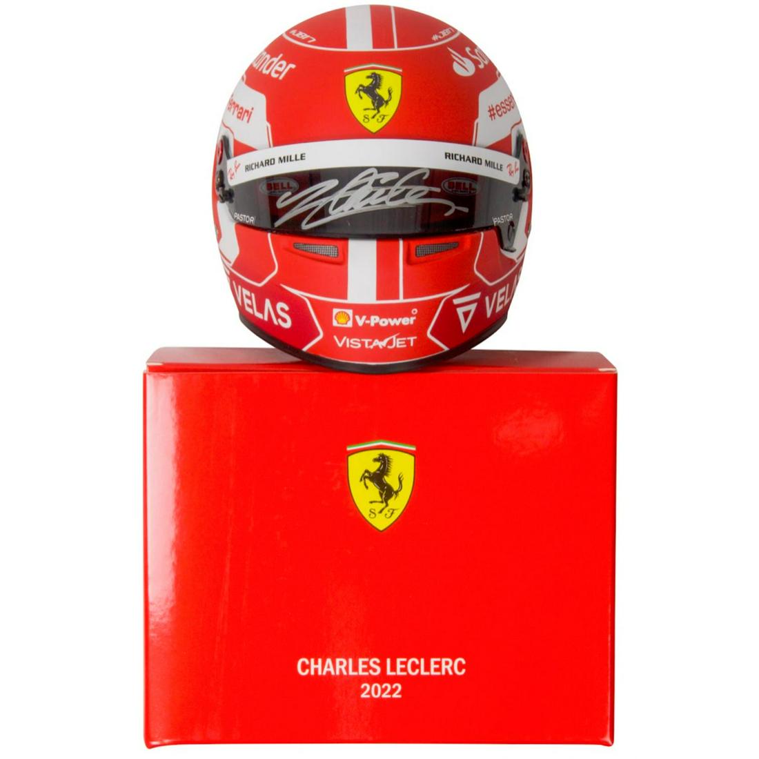 Charles Leclerc Signed Mini Ferrari Helmet 1:2 Scale (Beckett COA) (1 of 1)