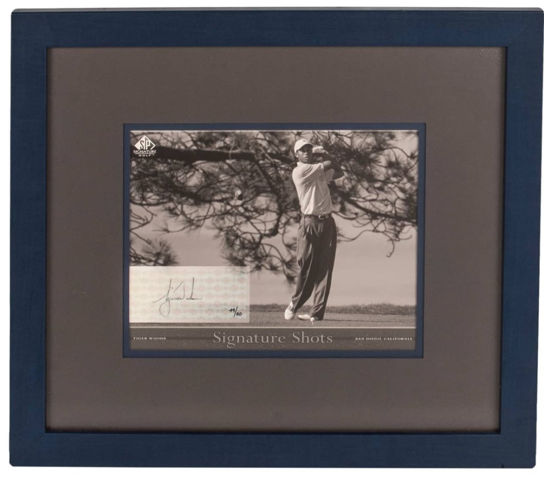 Tiger Woods Signed Signature Shots Photograph Framed *44/50* (1 of 1)