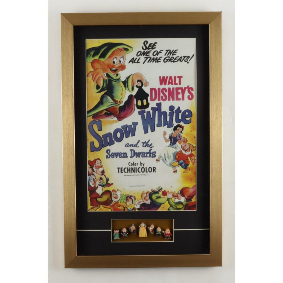 Walt Disney's "Snow White & The Seven Dwarfs" 15x24 Custom Framed Print Display with (7) Original (1 of 1)