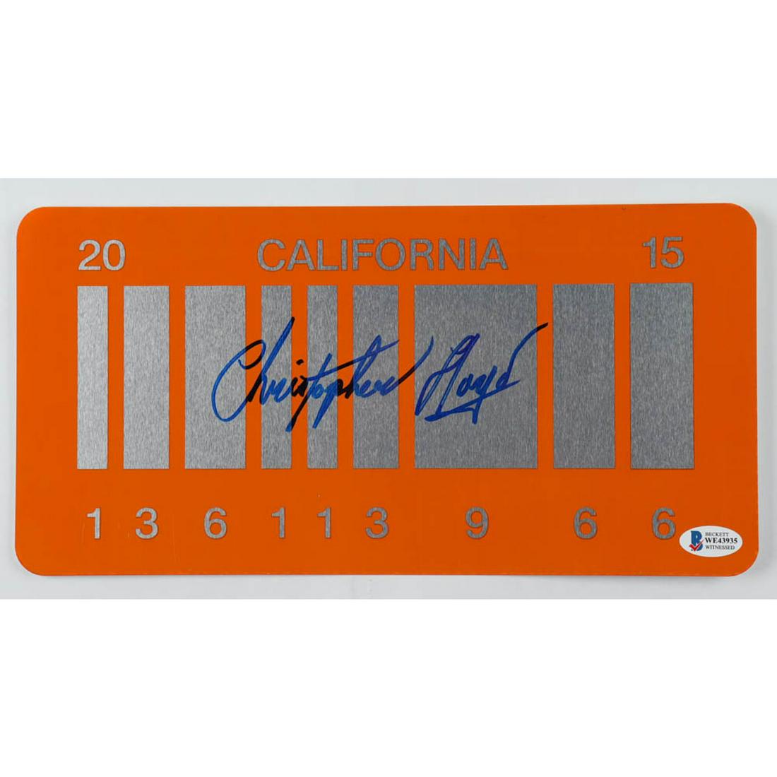 Christopher Lloyd Signed "Back to the Future Part II" California License Plate (JSA COA) (1 of 1)