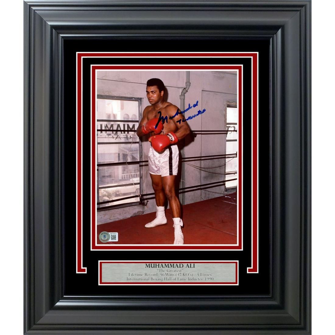 Muhammad ALi Signed & Custom Framed 8x10 Photo Inscribed "The Greatest" (Beckett LOA) (1 of 2)