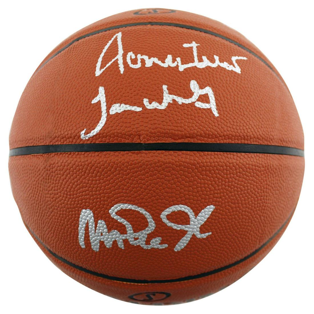 Magic Johnson, James Worthy & Jerry West Signed Basketball (Beckett COA): Magic Johnson, James Worthy & Jerry West Signed Basketball (Beckett COA)