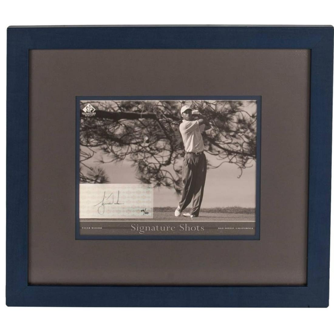 Tiger Woods Signed Signature Shots Photograph Framed *44/50* (1 of 1)