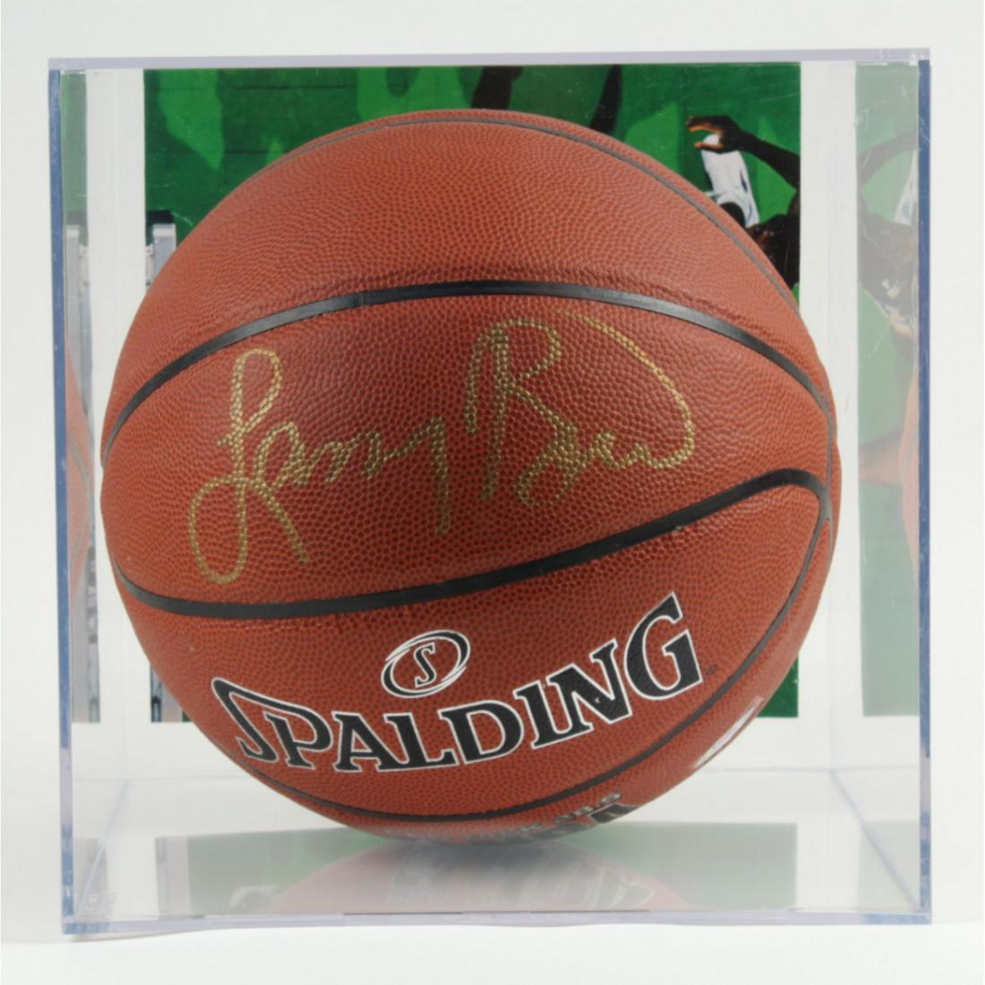 Larry Bird Signed NBA Basketball With Display Case (PSA COA) (1 of 1)