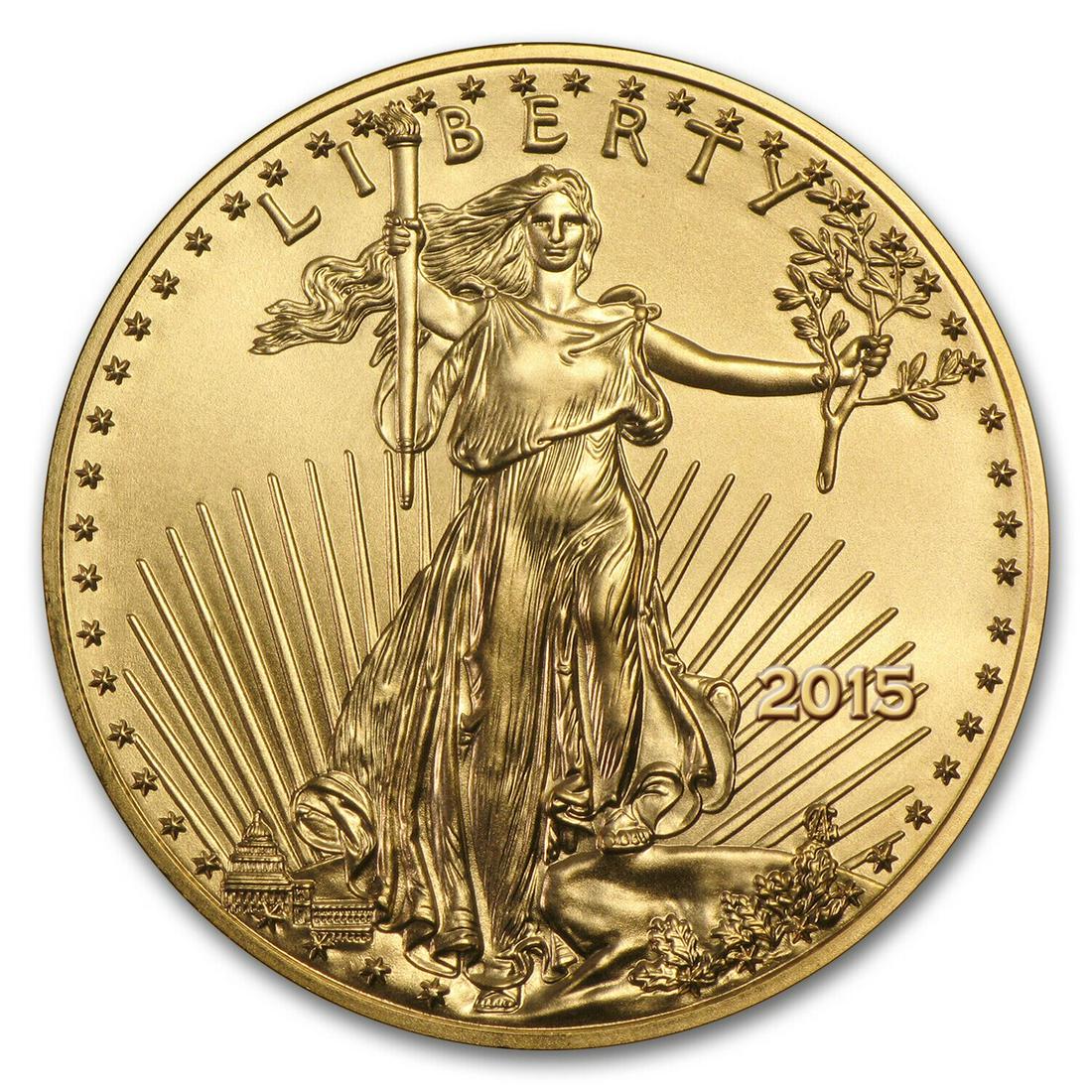2015 1/4oz Fine Gold American Eagle $10 Coin-B U (1 of 2)