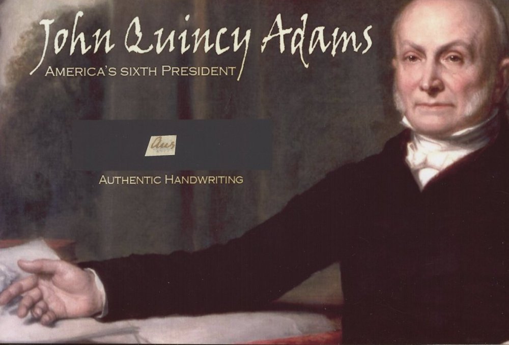 John Quincy Adams 4x6 Photo With Authentic Hand-Written Word Cut (JSA LOA) (1 of 2)