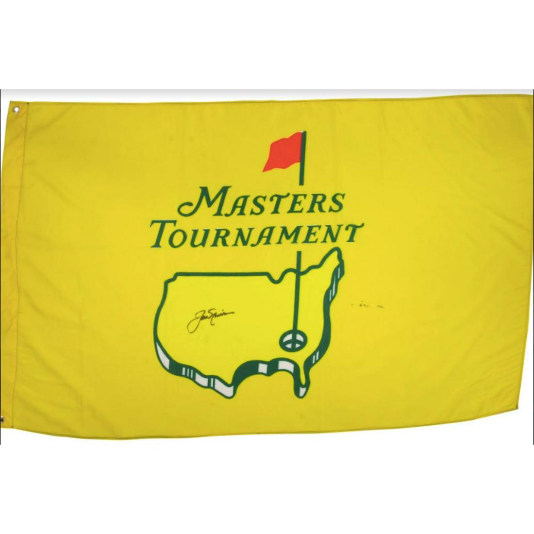JACK NICKLAUS SIGNED MASTERS FLAG (JSA COA) (1 of 1)