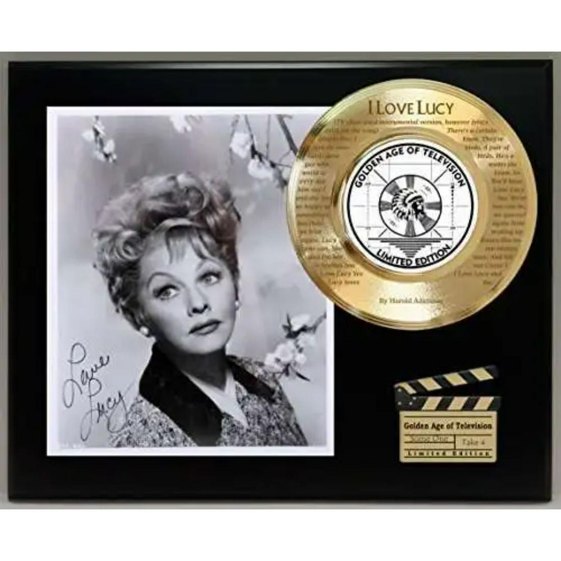 I Love Lucy Ltd Edition Replica Signature And Laser Etched Theme Song Lyrics Display (1 of 1)