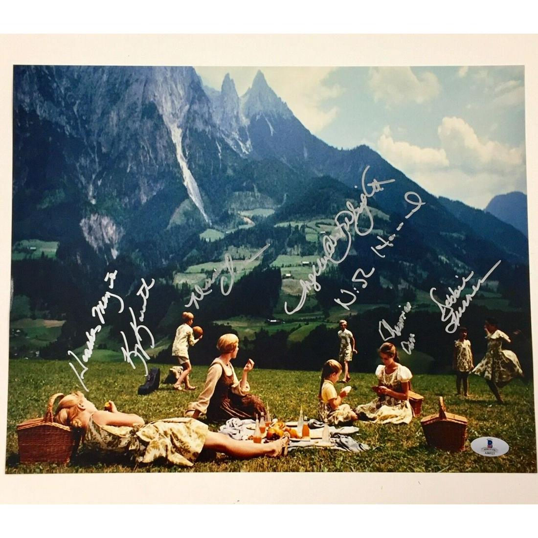 SOUND OF MUSIC Cast Signed 11x14 Photo (7) Autographs ~ Beckett BAS COA LOA (1 of 1)