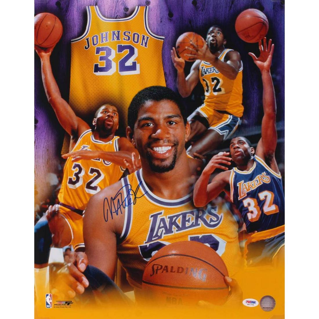 Magic Johnson Signed Lakers 16x20 Photo (PSA COA) (1 of 1)