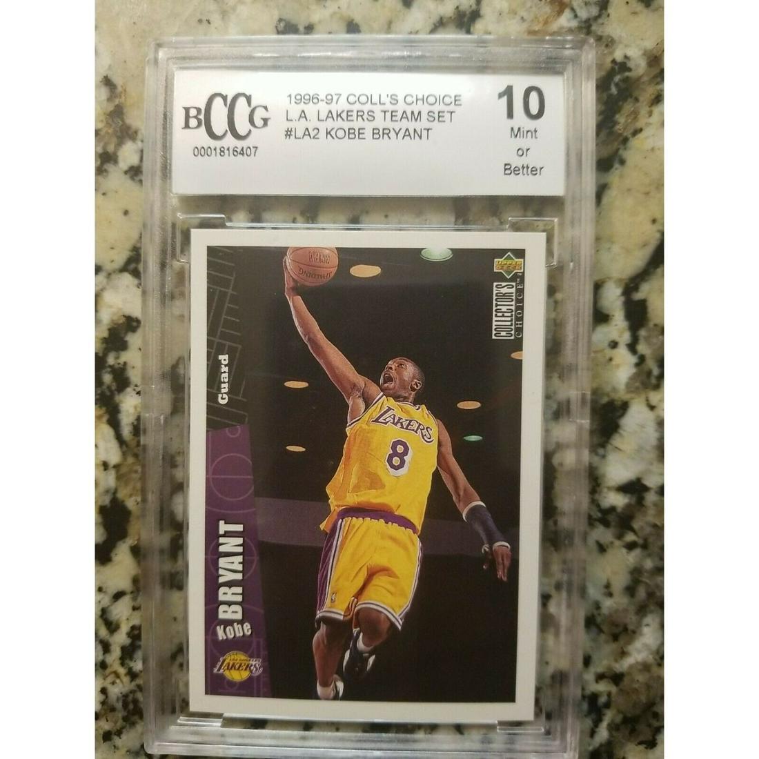 Kobe Bryant Rookie 1996 Collectors Choice LA2 Lakers Team Set BCCG 10 (1 of 2)