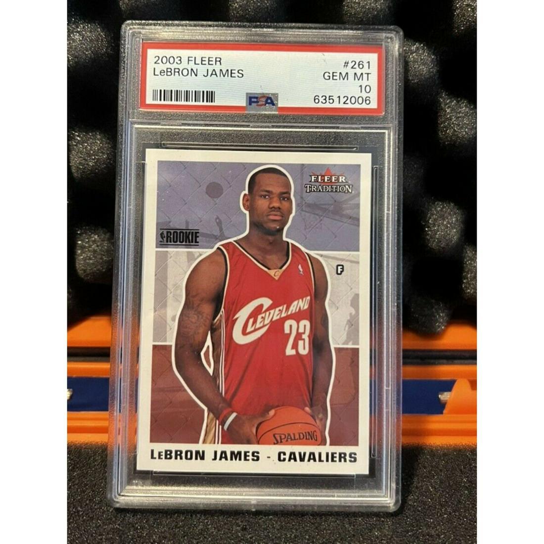 fleer tradition lebron james rookie