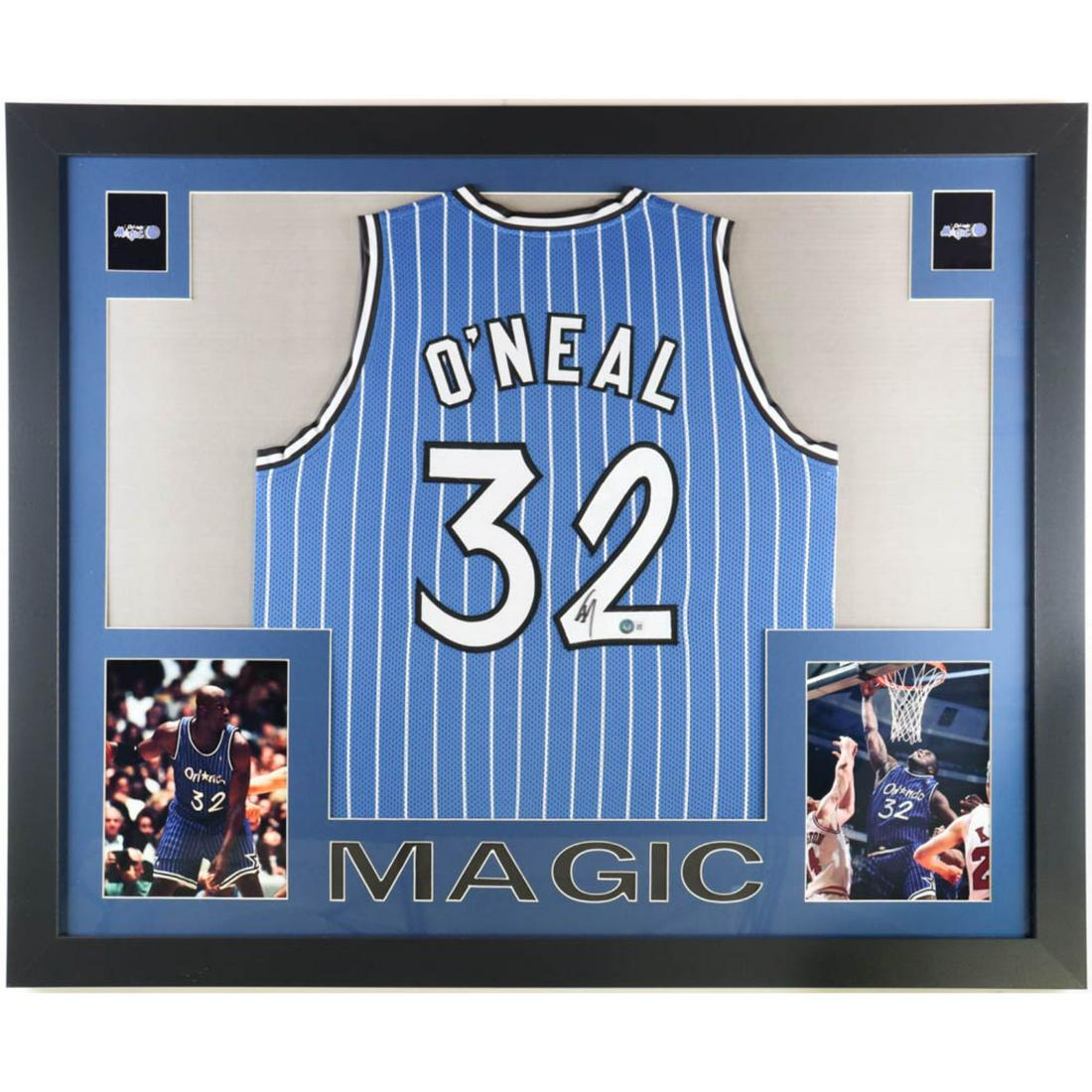 Shaquille O'Neal Signed Custom Framed Jersey Display (Beckett) (1 of 1)