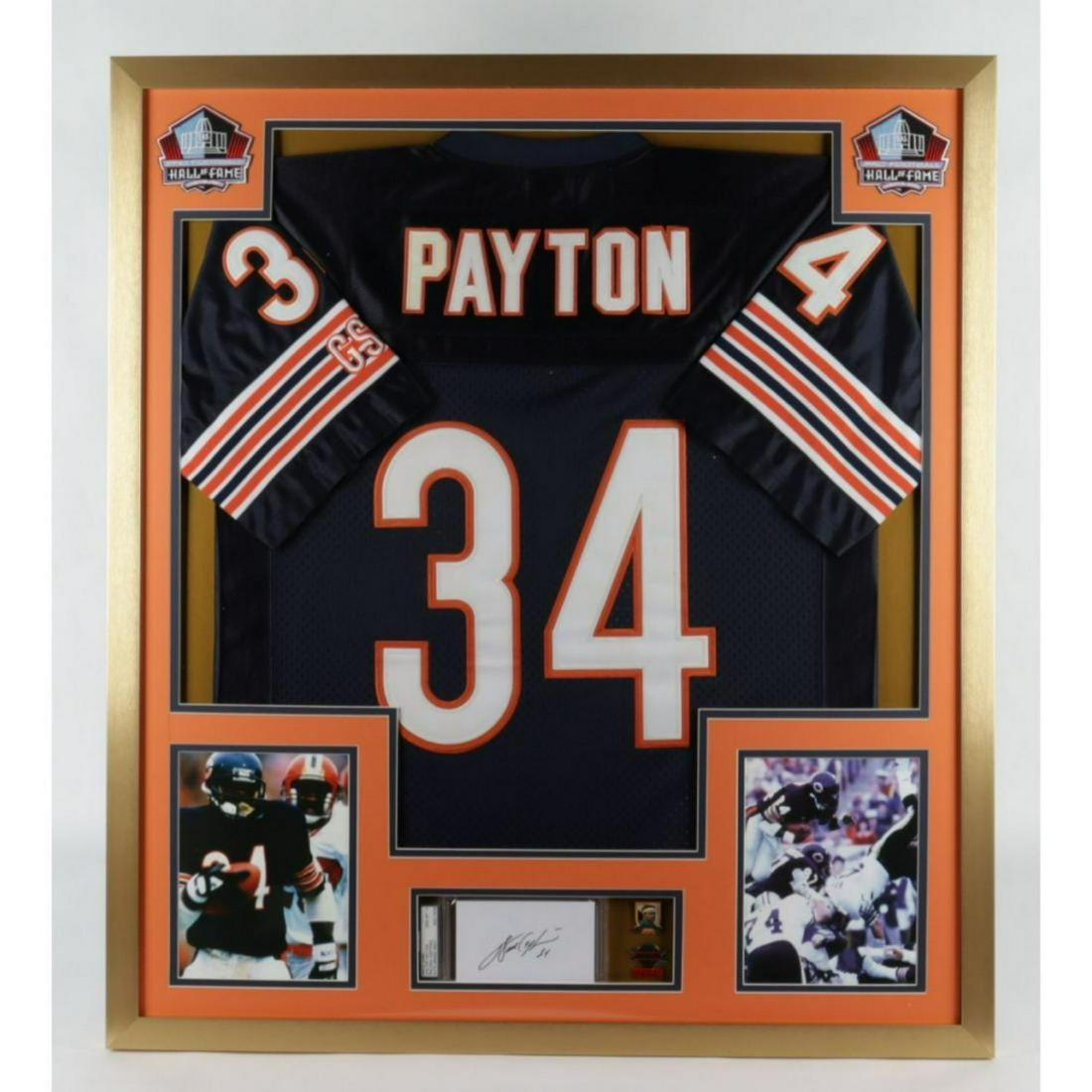 Walter Payton Signed 32x36 Custom Framed Cut Display (1 of 1)