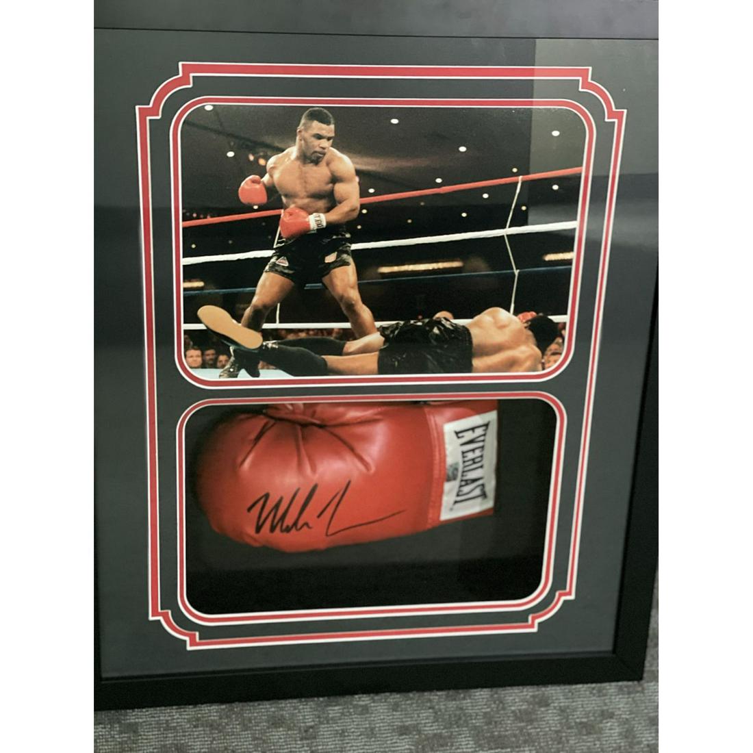 Mike Tyson Signed Custom Framed Boxing Glove BAS COA (1 of 1)