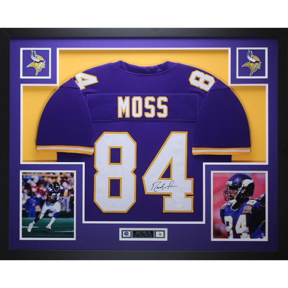 Randy Moss Signed & Custom Framed Jersey (Beckett COA) (1 of 1)