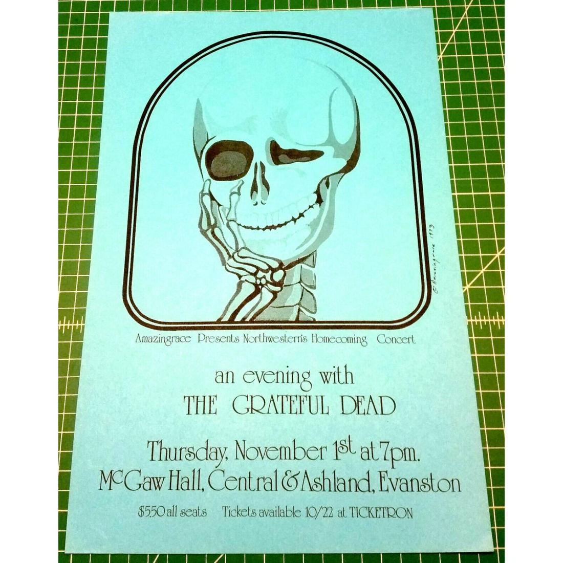 Original 1973 "an Evening With The Grateful Dead" 11x17 Concert Poster: Original 1973 "an Evening With The Grateful Dead" 11x17 Concert Poster