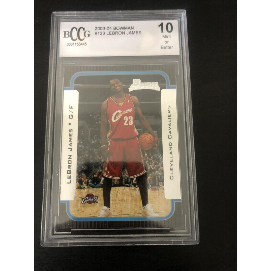 2003 Bowman #123 Lebron James RC BCCG 10 Mint OR BETTER Rookie CARD (1 of 1)