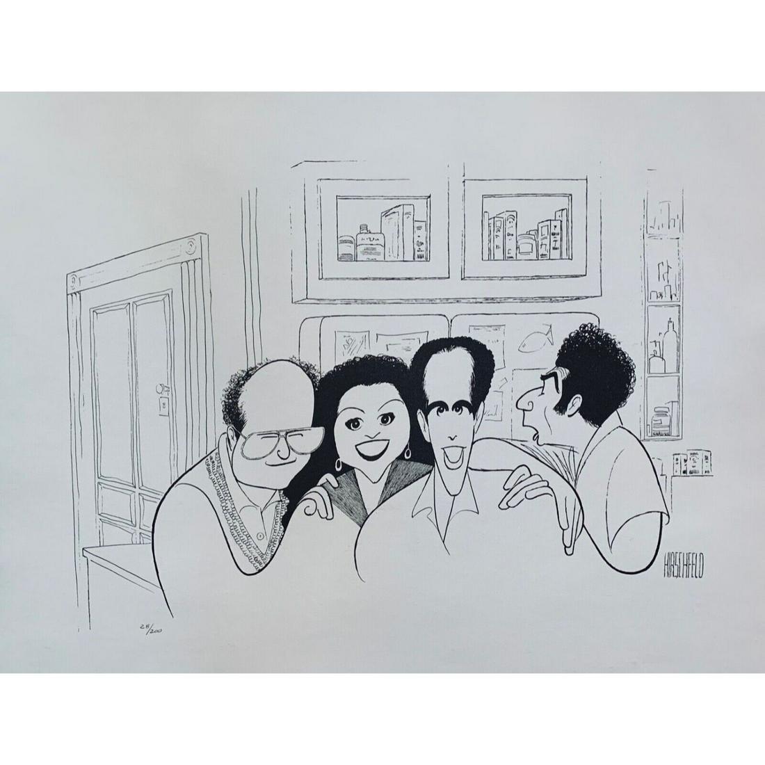 AL HIRSCHFELD SEINFELD CAST FINALE Plate Signed Limited Edition Lithograph Art (1 of 1)