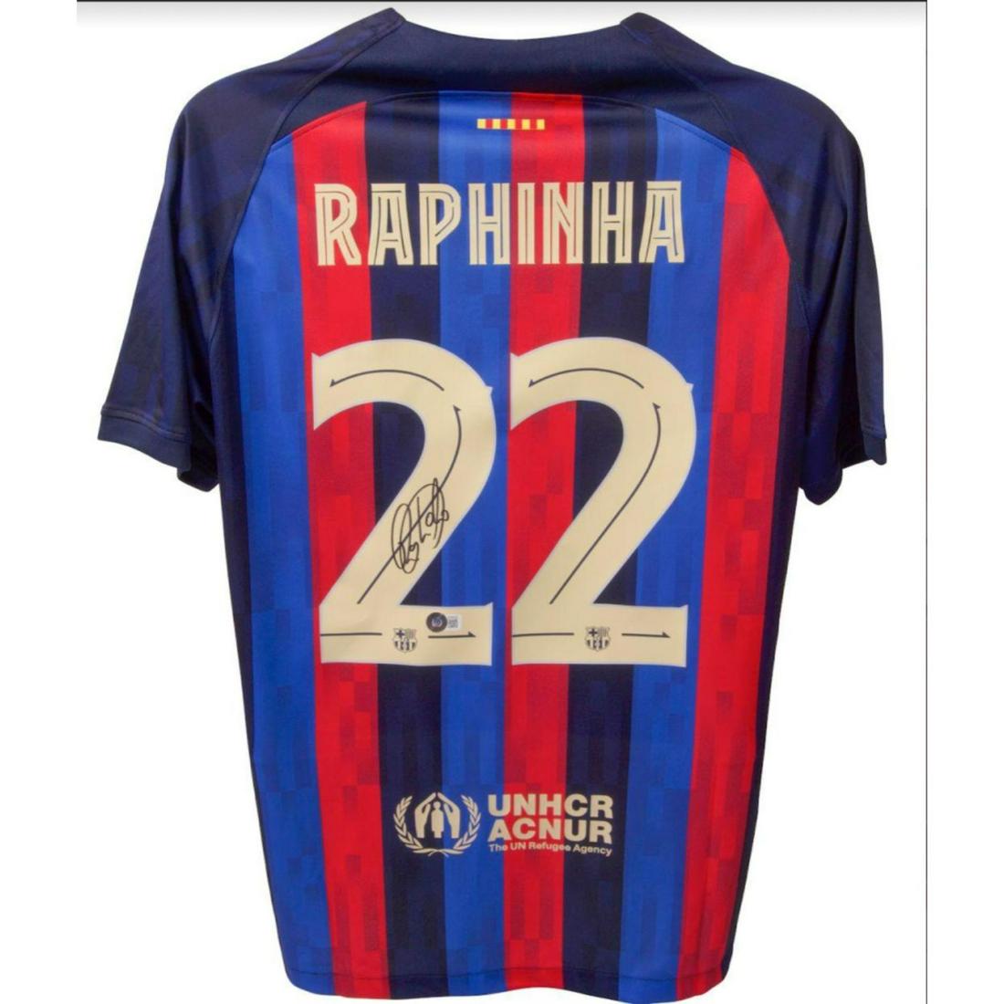 Raphinina Signed Barcelona Home Jersey (Beckett): Raphinina Signed Barcelona Home Jersey (Beckett)