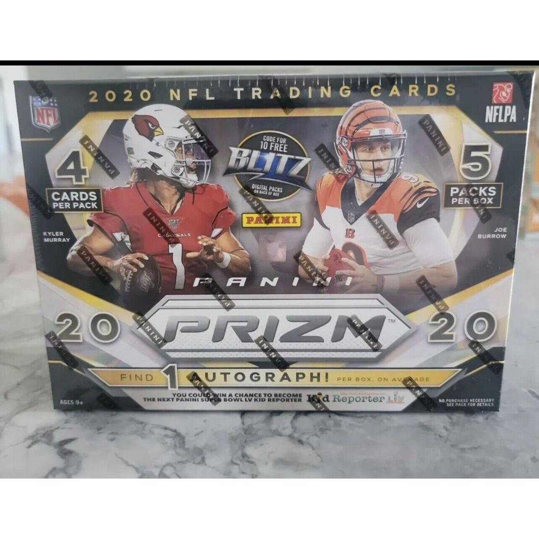 2020 Panini Prizm Football Mega Box FACTORY SEALED Burrow Herbert Hurts RC (1 of 1)