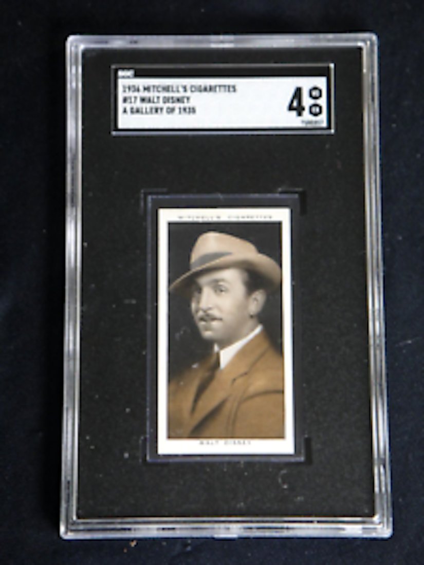 WALT DISNEY 1936 MITCHELL'S CIGARETTES SGC 4 VG-EX CARD #17 GALLERY OF 1935: WALT DISNEY 1936 MITCHELL'S CIGARETTES SGC 4 VG-EX CARD #17 GALLERY OF 1935