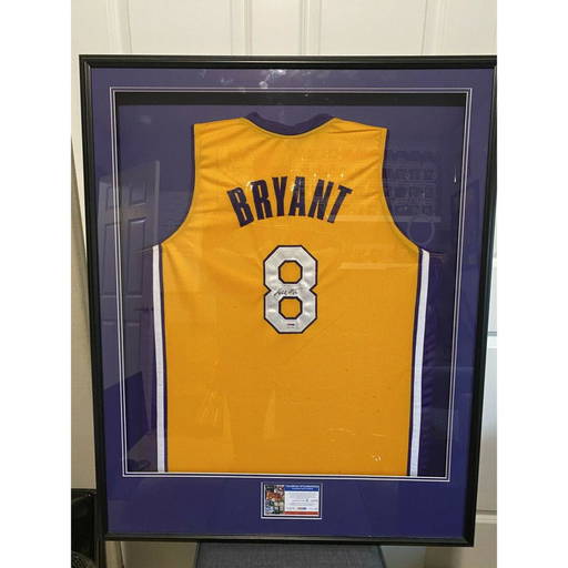 Kobe Bryant Autographed Jersey - White #8 JSA