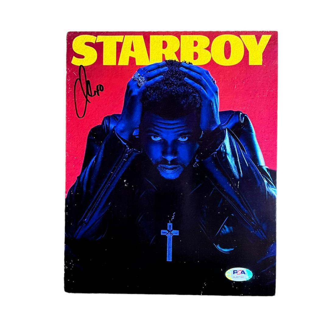 THE WEEKND ABEL TESFAYE SIGNED AUTOGRAPH 8X10 PHOTO STARBOY LITHOGRAPH PSA COA (1 of 1)