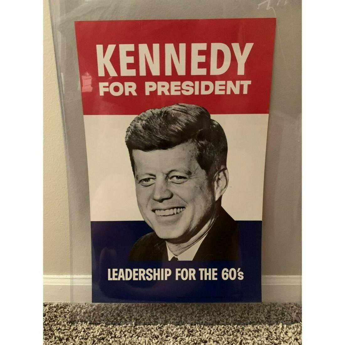 JFK ORIGINAL 1960 Campaign poster: JFK ORIGINAL 1960 Campaign poster