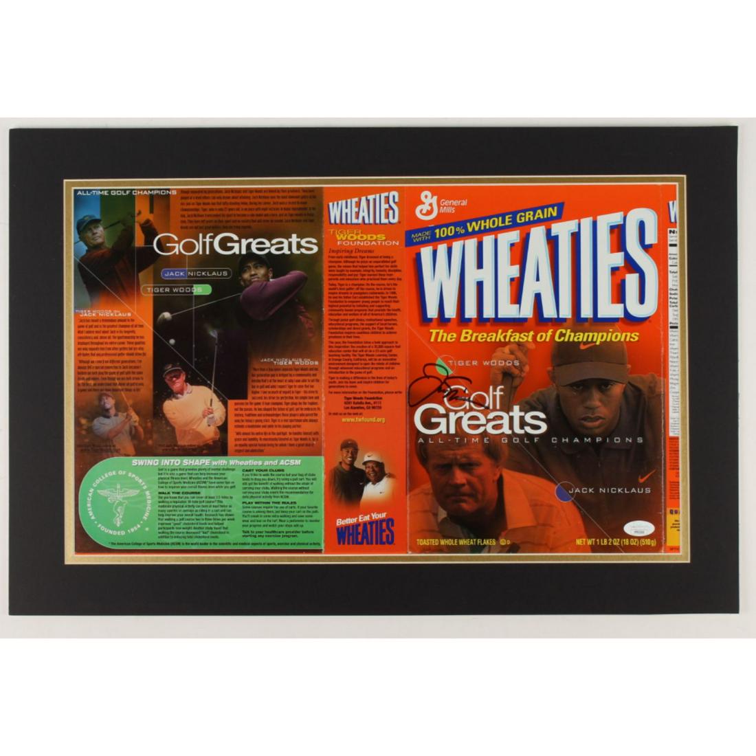 Jack Nicklaus Signed 16x24 Custom Matted Wheaties Box Display (JSA COA) (1 of 1)