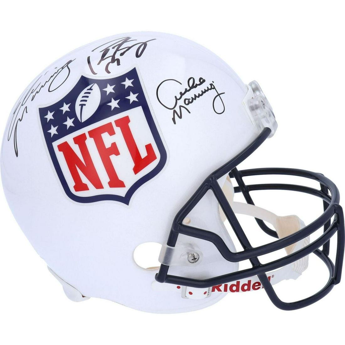Archie, Peyton, & Eli Manning Signed NFL Helmet (Fanatics) (1 of 3)