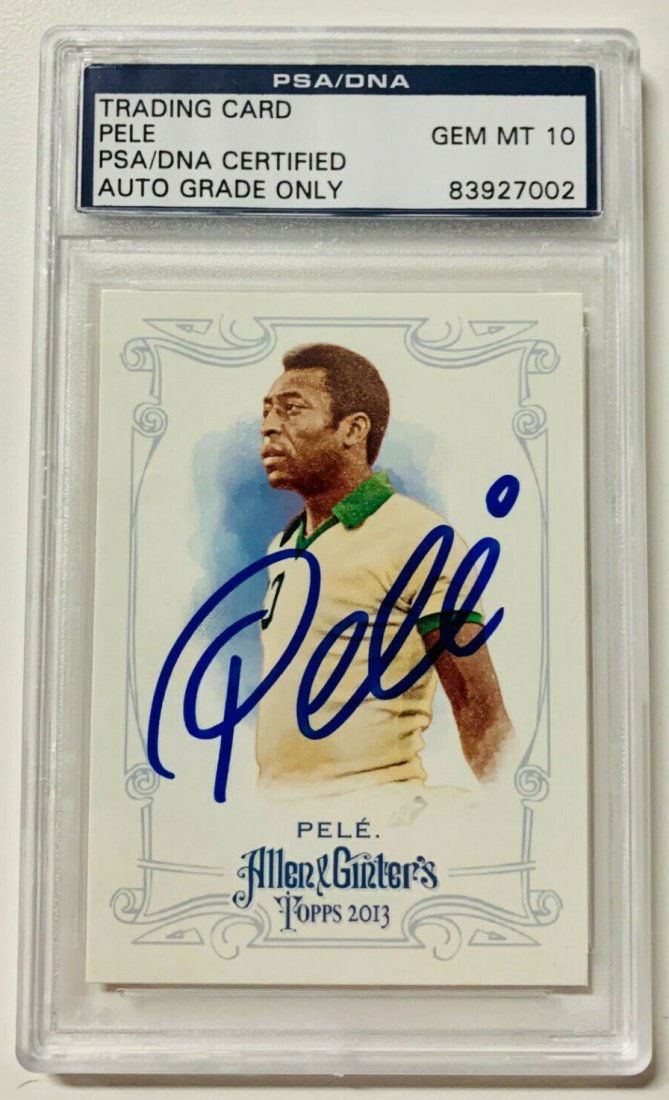 2013 Topps Allen & Ginter Pele Signed Card #130A PSA DNA Graded GEM MINT 10 (1 of 1)
