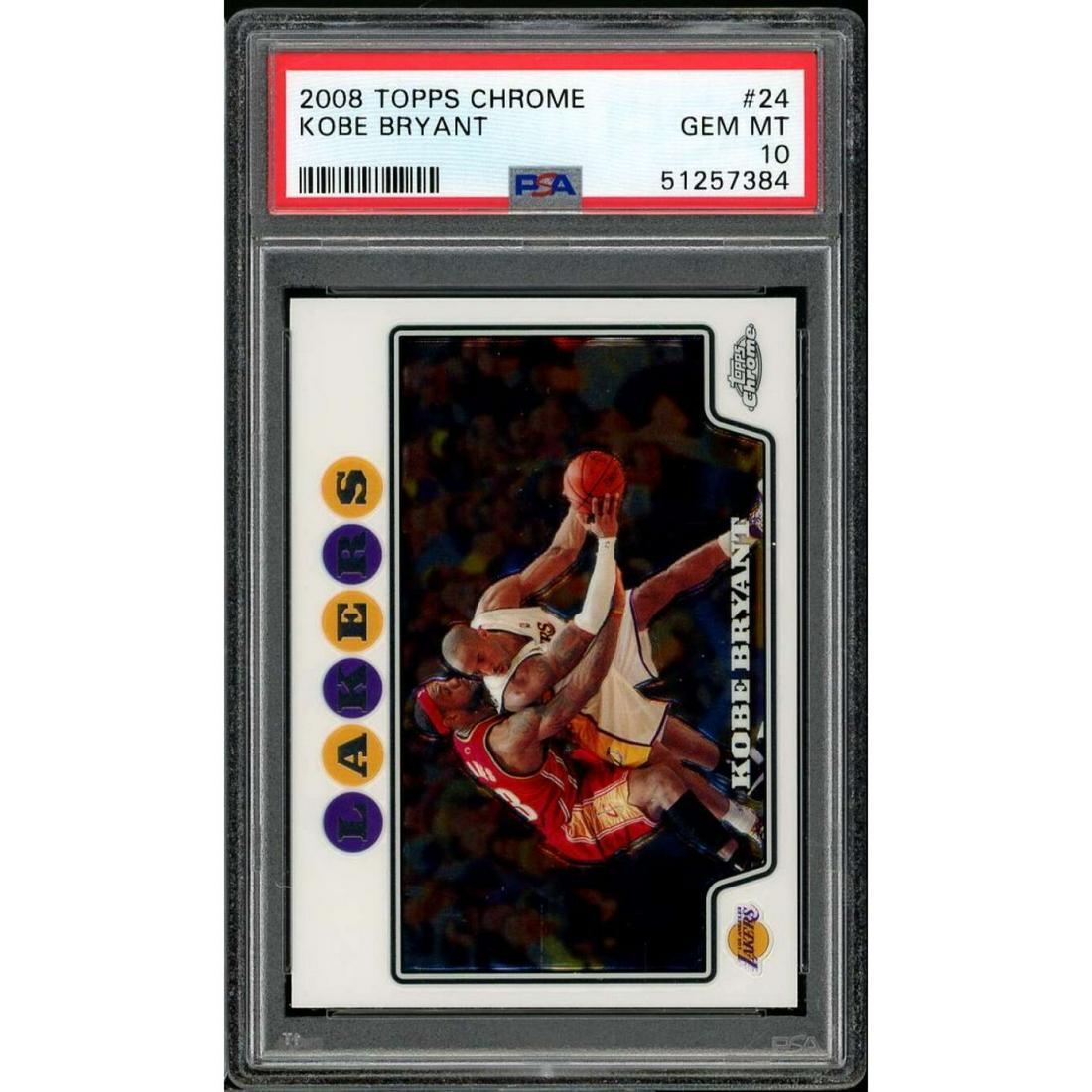 Kobe Bryant / Lebron James Card 2008-09 Topps Chrome #24 PSA 10 (1 of 1)