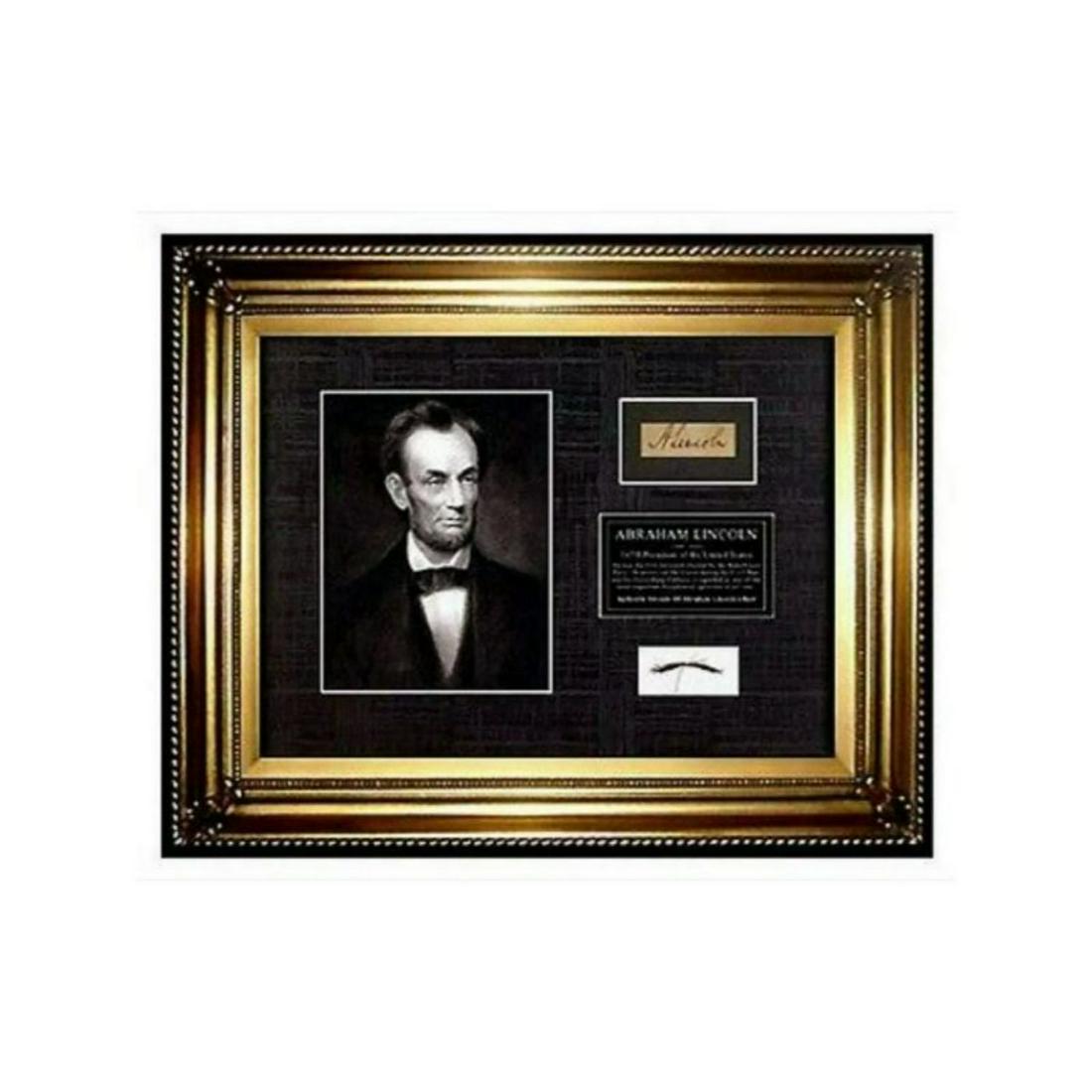USA President ABRAHAM LINCOLN HAIR lock Signed COA (1 of 2)