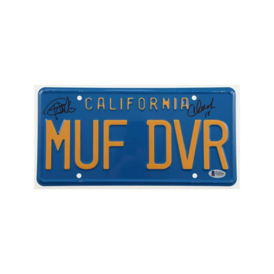 Cheech Marin & Tommy Chong Signed "Up in Smoke" License Plate (Beckett COA) (1 of 1)