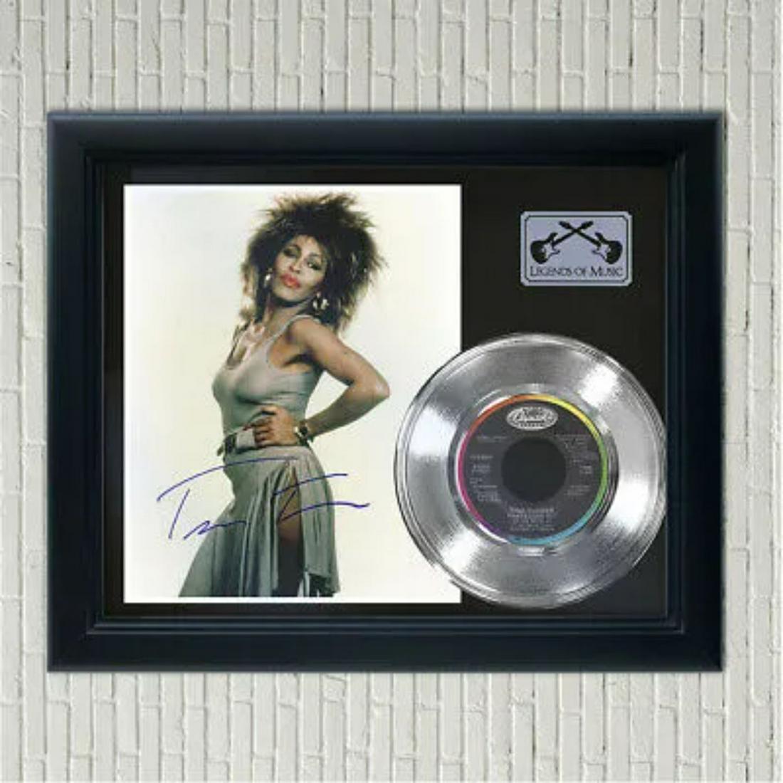 Tina Turner â€œWhats Love Got To Do With Itâ€ Framed Reproduction Signed Platinum Record Displa (1 of 1)