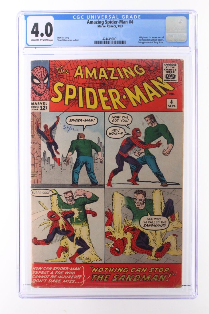 Amazing Spider-Man #4 - Marvel 1963 CGC 4.0 Origin and 1st app of the Sandman (1 of 1)
