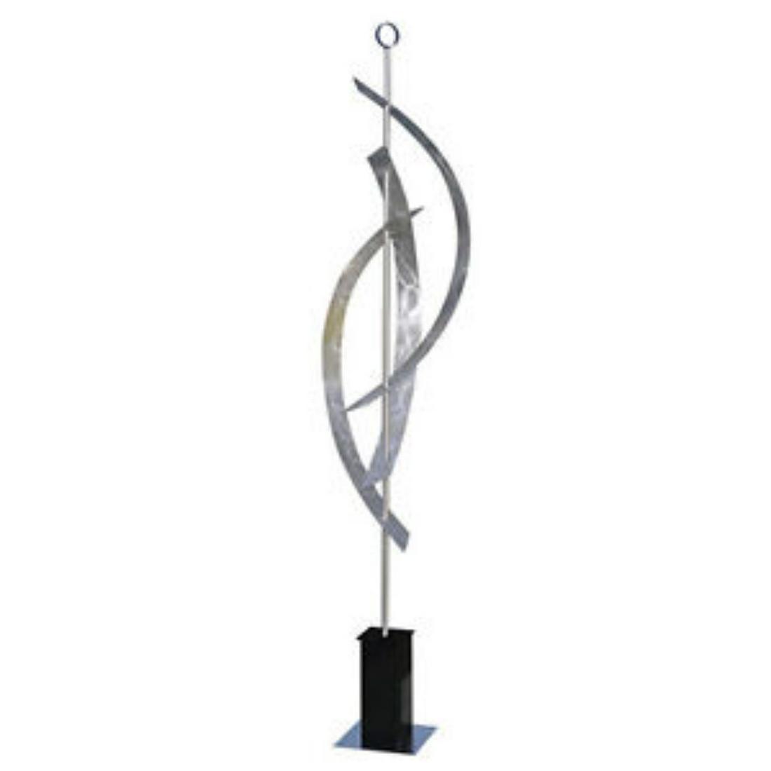 Large Silver Metal Sculpture Abstract Garden Statue Yard Art for Indoor/Outdoor (1 of 3)
