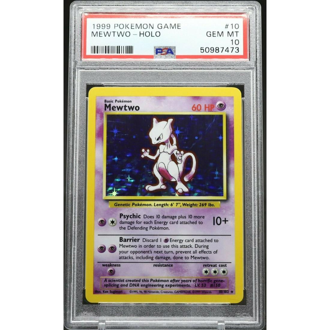 1999 Pokemon Game Mewto-Holo PSA 10: 1999 Pokemon Game Mewto-Holo PSA 10