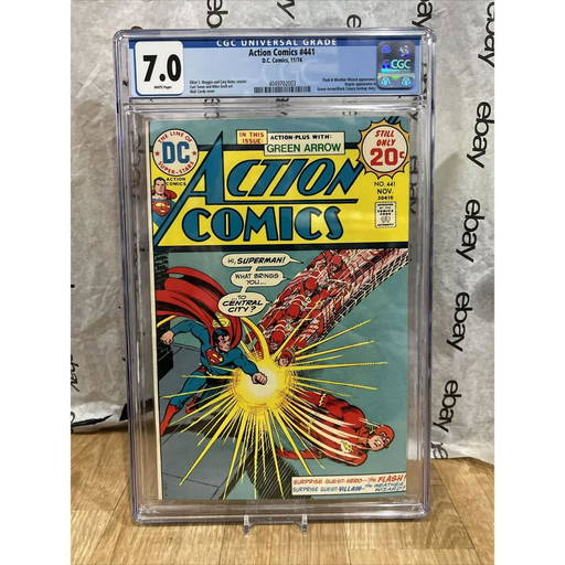 Action Comics 441 (1974) Cgc 7.0 New Slab Comic Key Issue White Pages