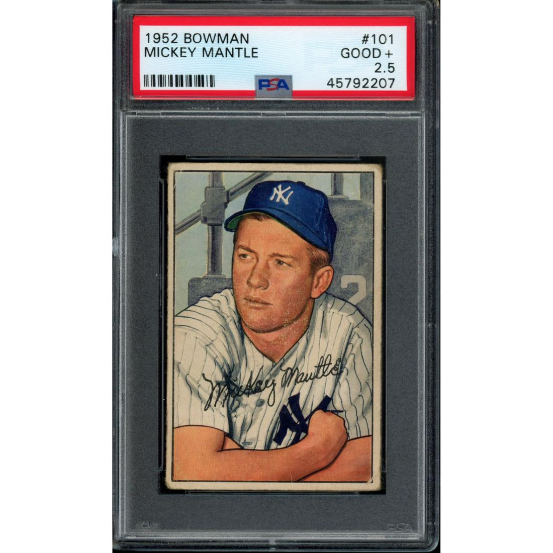 1952 Bowman #101 Mickey Mantle PSA 2.5 #101 2nd Year Card (1 of 1)