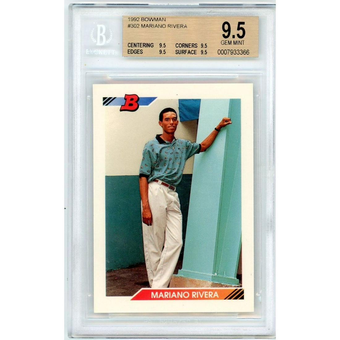 1992 Bowman MARIANO RIVERA #302 - RC - BGS 9.5 True Gem (1 of 1)